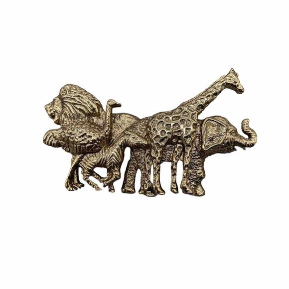 1928 Endangered Animals of Africa - Gold Tone - 1928 Cares - Picture 1 of 5